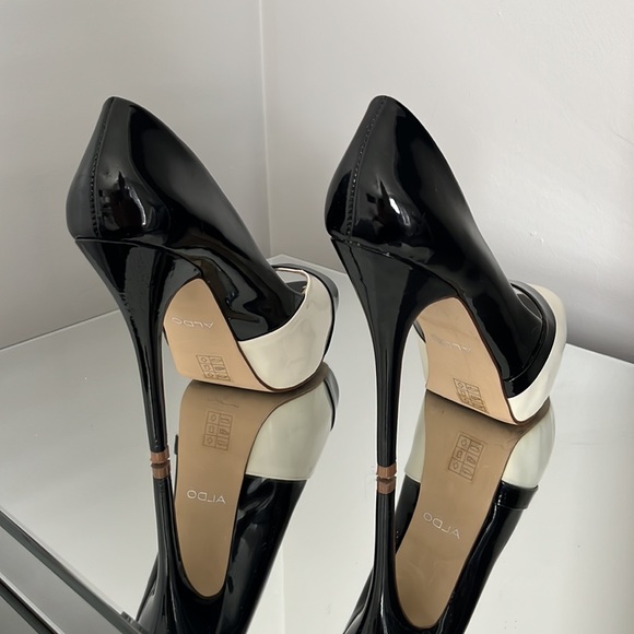 Aldo Black and White Heel/Pump Size 7.5 - Picture 3 of 10